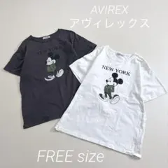 AVIREX アヴィレックス NEW YORK ミッキー Tシャツ ペアルックのサムネイル