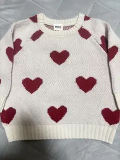 ブリーズ　 ハート柄　ニット　90〜100cm