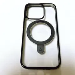 Alphex iPhone15Pro ケース MagSafe スタンド 黒
