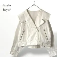 dazzlinダズリン／ビッグカラー ライダースジャケット コットンのサムネイル