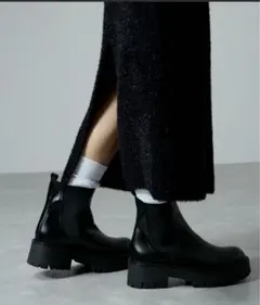 ENESS チェルシー　ブーツ　サイドゴア　ブラック　37 レザー　イタリア製