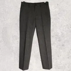 グリーンレーベルリラクシング　美品　スラックス　茶　M　毛　通勤　秋冬