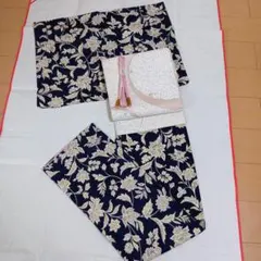板場友禅　唐草模様　総柄　 千切屋　丹後ちりめん　 日本の絹