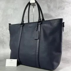 COACH コーチ トートバッグ ブラック レザー 71807 メンズのサムネイル