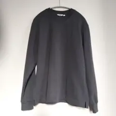 ユニクロU Sサイズ エアリズムコットンボーダーTシャツ長袖　09 BLACK