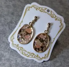 ゴールド 春色イヤリング