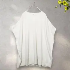 スナイデル(F) 白 Vネックベスト・ノースリーブニット ゆったり アンゴラ混