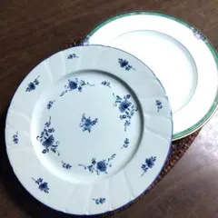 は*ん様 Noritake ノリタケ クラフトーン青い花模様と花柄装飾27cm