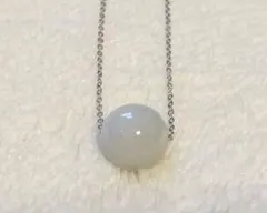 ミャンマー産翡翠(ジェダイド) 10mm ネックレス silver 天然石