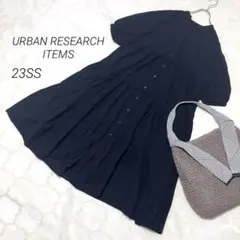 アーバンリサーチ　総レース　ティアードワンピース　Ｆ　綿　 ロング丈　ブラック