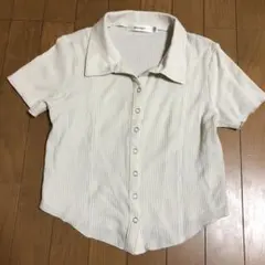 moussy 半袖 ポロシャツ ヘソ出し ホワイト 白 襟付き マウジー