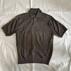 UNIQLO ウォッシャブルニットポロセーター Sサイズ　カーキブラウン