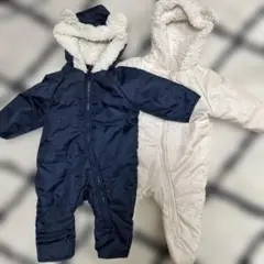 フリース付きロンパース 2色セット