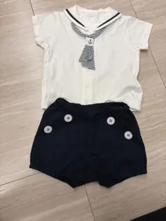 【夏服ベビー】BeBe水兵さんのベビー服セット