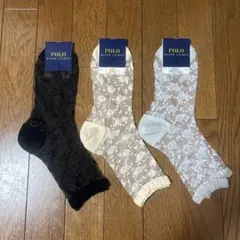 POLO RALPH LAUREN 花柄 シースルーソックス 靴下 レディースのサムネイル
