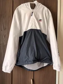 フード付きマウンテンパーカー ホワイト/ネイビー