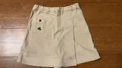 ファミリア ベージュ キュロット 120cmクローバー刺繍