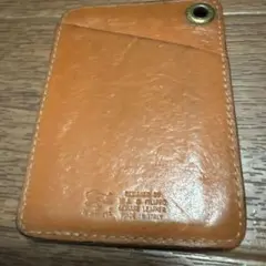 IL BISONTE 가죽 패스 케이스 커뮤터 홀더