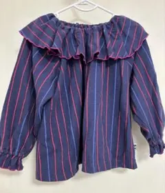 markey's フリルカラー ストライプ トップス 100㎝