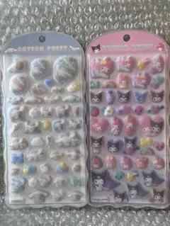 サンリオ　マイメロ　クロミ　シナモロール　コットンパフィシール　シナモン　新品