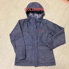 美品　Columbia フード付　ジャケット Sサイズ デニム　ダークブルー
