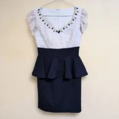 Sugar　JEWELS キャバドレス　М　ビジュー　レディース　レース