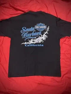 Harley-Davidson 90s USA製 イーグル 両面 波 XL 黒