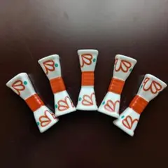 箸置き・5個セット　陶器