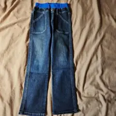デニムブルー ストレートパンツ サイズ130