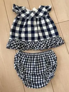 ベビーGAP セットアップ　チェック柄フリル
