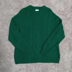 coen グリーン ニットセーター フリーサイズ