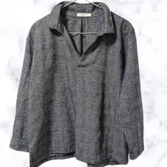 chocol raffine robe グレンチェック柄スキッパーブラウス 長袖