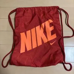 NIKE ナップザック レッド ロゴ入り
