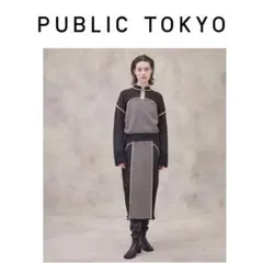 PUBLIC TOKYO ブロッキングジャガードニットスカートのサムネイル