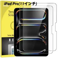 iPad Pro 11インチ M4 9H強化ガラスフィルム HDクリア 2枚