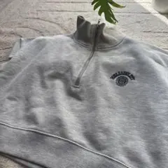 【WEGO】グレー ハーフジップ トレーナー