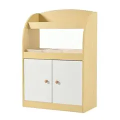 学研 展示品 木製収納キャビネット 赤いアクセント - メルカリ