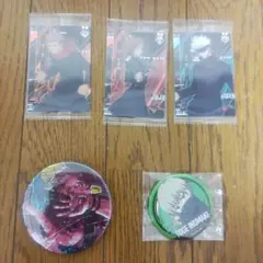 呪術廻戦 虎杖・釘崎・五条・宿儺・狗巻 グッズ セット売り カード 缶バッチ
