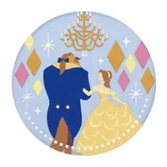 Disney Characters 刺繍缶バッジ　美女と野獣