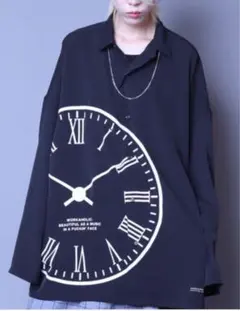 【新品・タグ付き】AFYF★rovtski ビッグシャツ 時計クロック