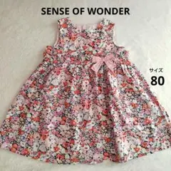 SENSE OF WONDER ノースリーブワンピース ピンク 花柄　80のサムネイル
