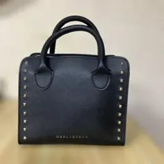 MERCURYDUO スタッズ付きブラックトートバッグ