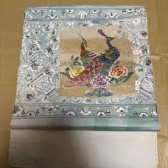 蘇州刺繍 袋帯 孔雀 鳥 正絹 お太鼓柄 D498 - メルカリ