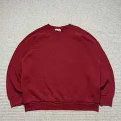 石*駿様 90s フルーツオブザルーム 無地スウェット レッド ヴィンテージ