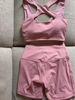 Lululemon ネイビー ヨガウェアセット Mサイズ クロスバックブラ