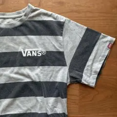 VANS グレー/ブラック ストライプ Tシャツのサムネイル