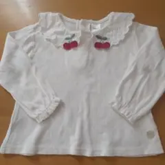 futafuta チェリー刺繍 ブラウス 90cm