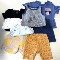 【80㎝前後】ベビー服 まとめ売り ユニクロ H&Mトップス パンツ 肌着 8枚のサムネイル