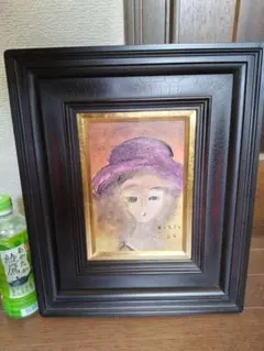 金子國義、絵画、油彩、SM号、暁オ閉じる女、新品額縁、肉筆、鴨居玲