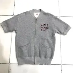 CUSHMAN クッシュマン ジップアップ 半袖 スウェット 美品 L グレーのサムネイル
